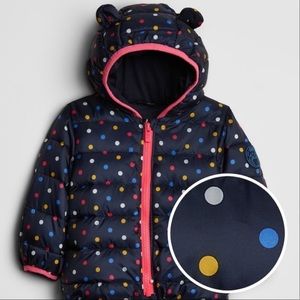 Gap Girls 0 6 Month Blue Polka Dot Coat